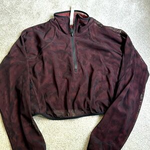 Lululemon mesh cropped jacket size 12